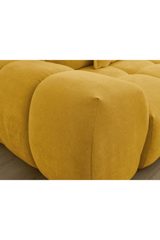 Canapé droit convertible Everest - Jaune - 3 places - En tissu structuré