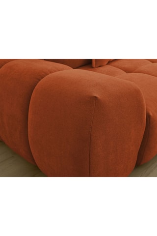 Canapé droit convertible Everest - Orange - 3 places - En tissu structuré
