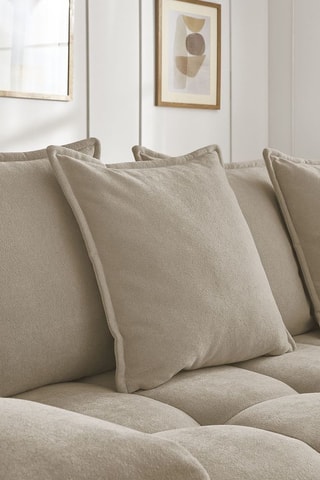 Canapé droit convertible Everest - Gris - 3 places - En tissu structuré
