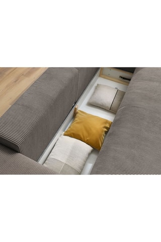 Canapé droit convertible Voltaire - Anthracite - 3 places - En tissu toucher velours