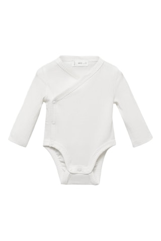 Body col V boutons - Blanc