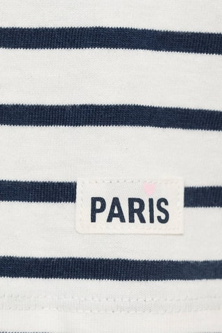 T-shirt à rayures et ornement - Bleu marine