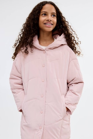 Anorak matelassé à capuche - Rose