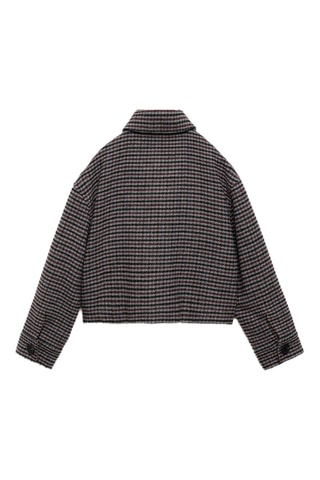 Manteau tweed laine - Rouge foncé