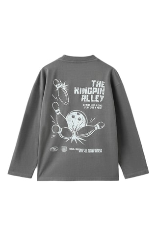 T-shirt en coton imprimé - Gris