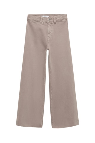 Jean wideleg revers effilochés - Marron