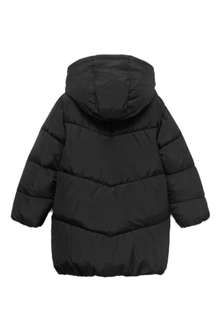 Anorak matelassé à capuche - Noir