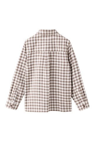 Chemise imprimé carreaux - Marron