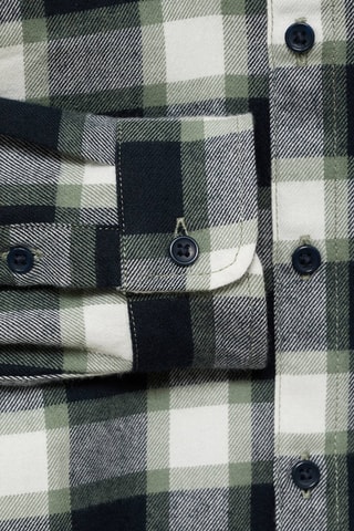 Chemise à carreaux en coton - Bleu marine