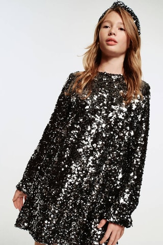 Robe à sequins - Noir