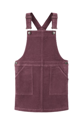Robe chasuble velours côtelé - Rose