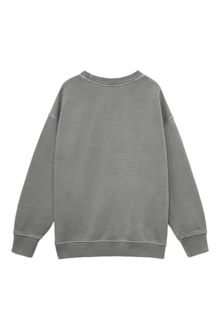 Sweat-shirt coton imprimé - Gris
