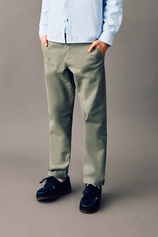 Pantalon chino avec ourlet - Kaki