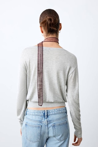 Pull-over col bateau - Gris