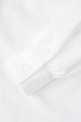 Chemise coton perles fantaisie - Blanc