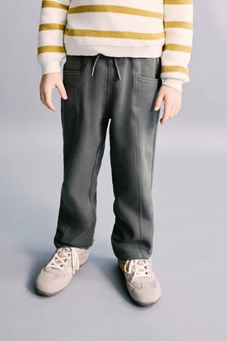 Pantalon jogging détail coutures - Gris