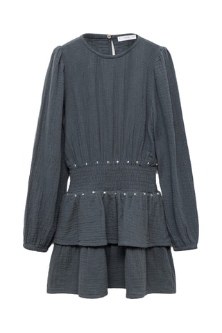 Robe ornement volants paillettes - Anthracite