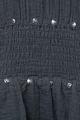 Robe ornement volants paillettes - Anthracite
