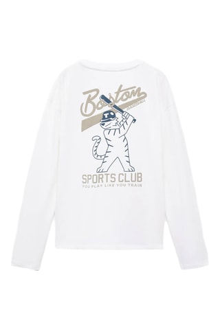 T-shirt coton imprimé - Blanc