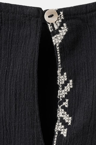 Robe brodée volant - Noir