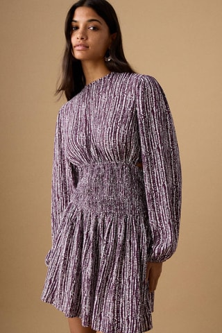Robe imprimée cut-out lurex - Violet