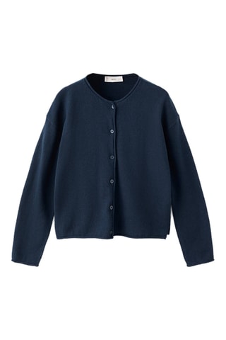 Cardigan maille manches longues - Bleu marine