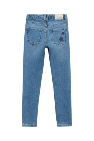 Jean skinny bord étoiles - Bleu