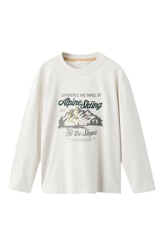 T-shirt brodé imprimé - Gris