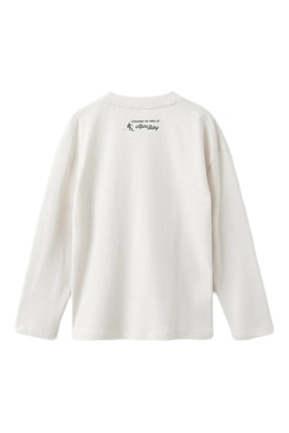 T-shirt brodé imprimé - Gris