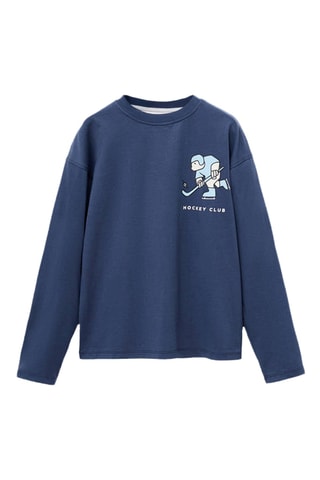 T-shirt coton imprimé - Bleu marine