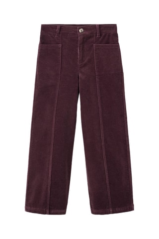 Pantalon en velours côtelé straight-fit - Bordeaux