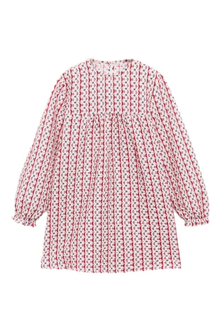 Robe courte imprimée - Rouge