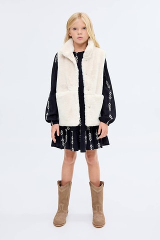 Gilet imitation fourrure - Beige