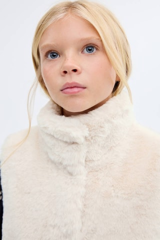 Gilet imitation fourrure - Beige