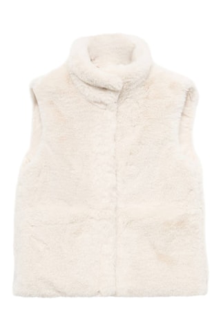 Gilet imitation fourrure - Beige