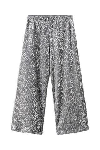 Pantalon à paillettes style jupe-culotte - Argenté