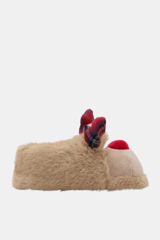 Pantoufles renne - Marron