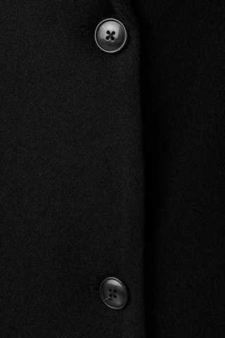 Manteau long drap de laine - Noir