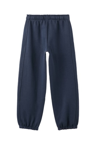 Jogging coton taille élastique - Bleu marine