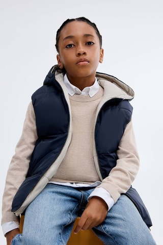 Gilet réversible imperméable - Bleu marine