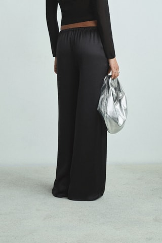 Pantalon fluide satiné - Noir