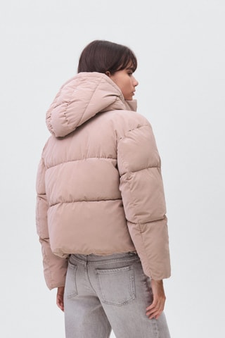 Anorak matelassé effet ciré - Rose