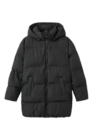 Anorak long matelassé - Noir
