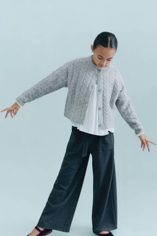 Cardigan maille boutons - Gris