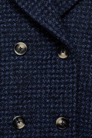 Veste tweed en laine - Bleu marine