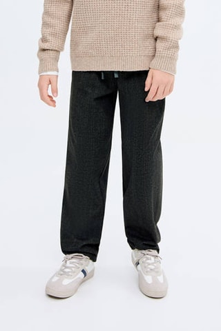 Pantalon droit chevrons - Gris