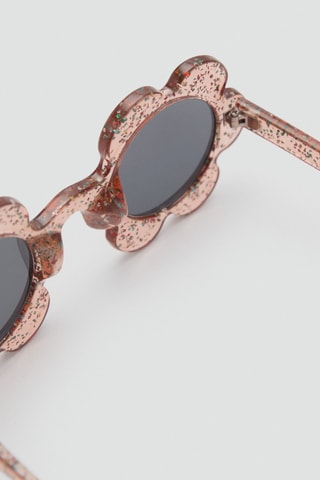 Lunettes de soleil fleur - Rose clair