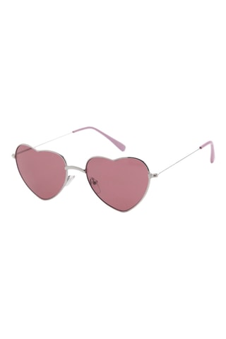 Lunettes de soleil cœur - Argenté