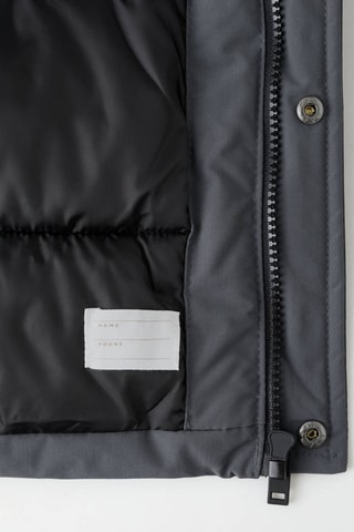 Anorak à capuche imitation fourrure - Gris