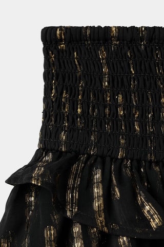 Jupe Lurex volants - Noir